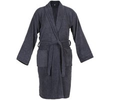 DoubleLife Badjas - 100% Katoen, waarvan 50% Gerecyclede Katoen - GRS Gecertificeerd - Maat L - Anthracite