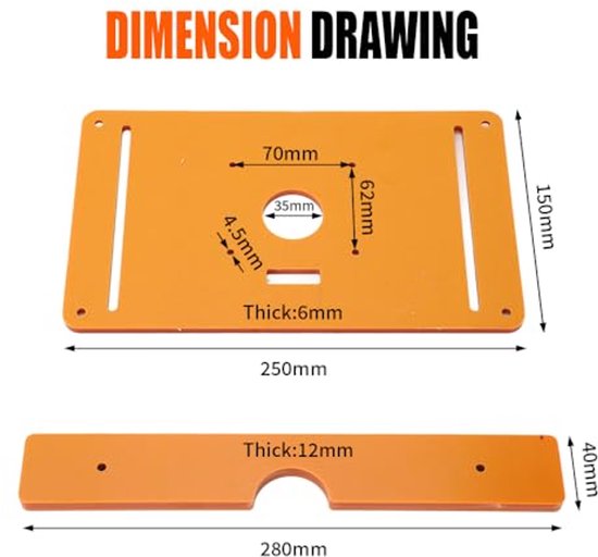 Bordstract Router Table Insert Plate, Technical Plastic Milling ...