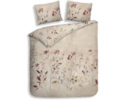 Heckettlane Dekbedovertrek Katoen Satijn Caterina - Natural - 100% Katoen-Satijn - Dekbedovertrek 260x200/220cm - Lits Jumeaux Extra Breed - Padua