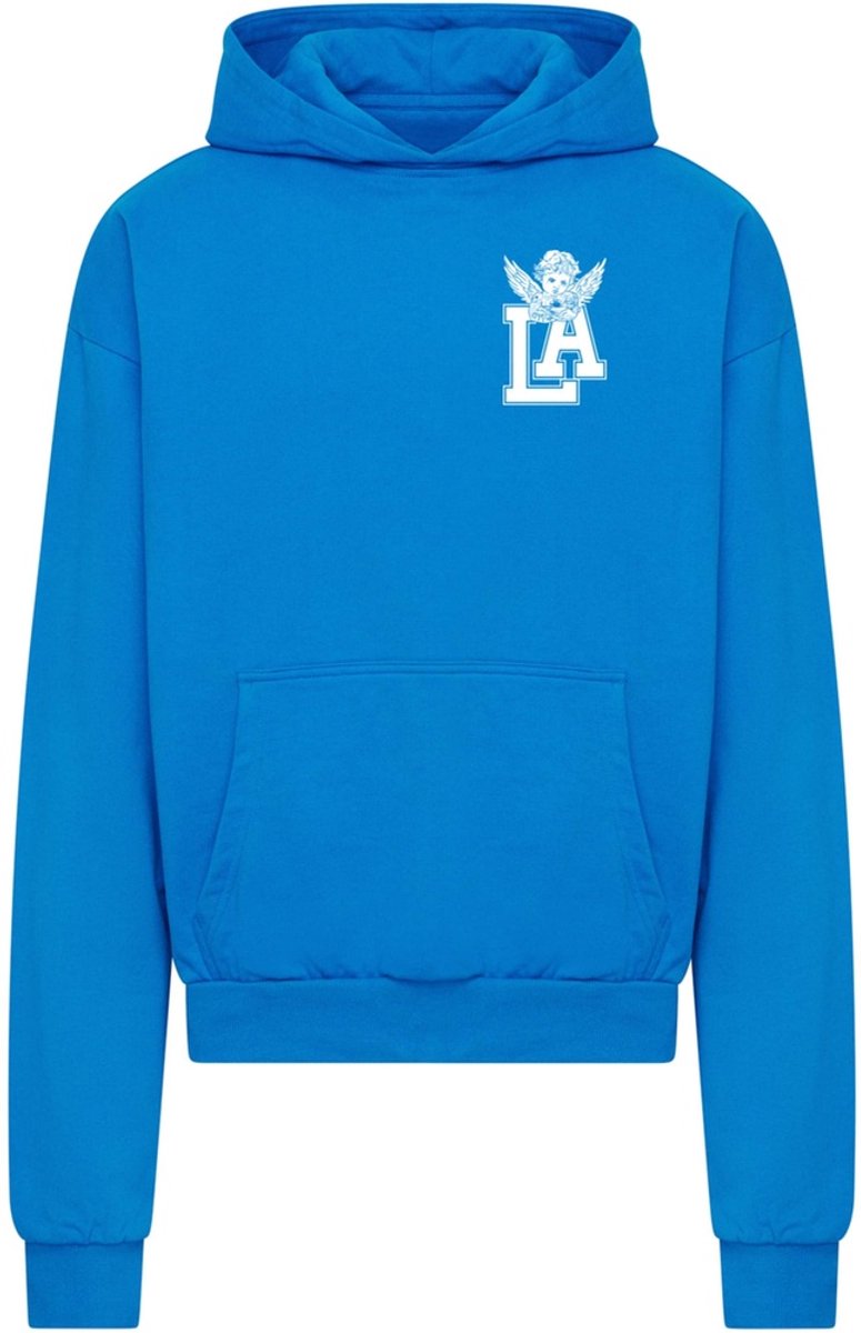 Mister Tee LA Wings Heavy Cotton Box Hoodie/trui L Blauw