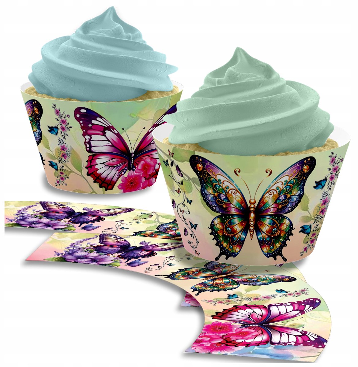 Papillotten voor Muffins - 12 stuks met Vlindermotief
