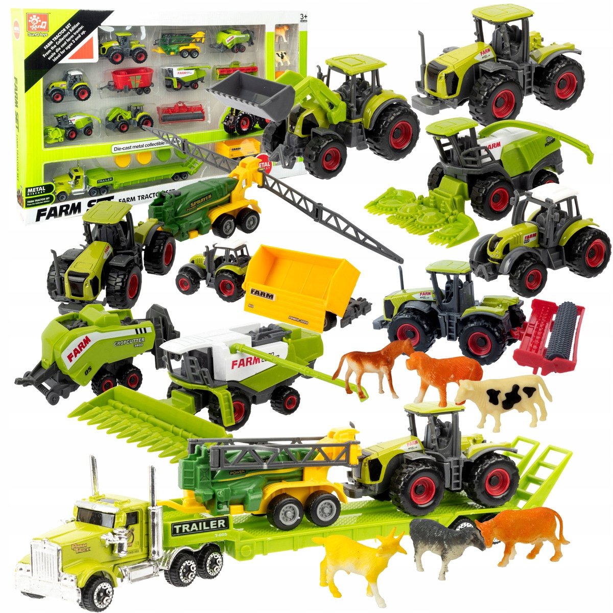 Qulki Masjines Serie - Boerderij Speelgoed - Tractors - Landbouwvoertuigen