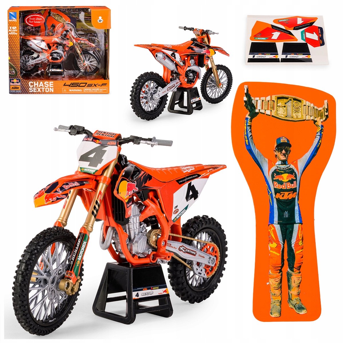 KTM 450 SX-F Red Bull 2024 Chase Sexton 1:12 Speelgoedmotor