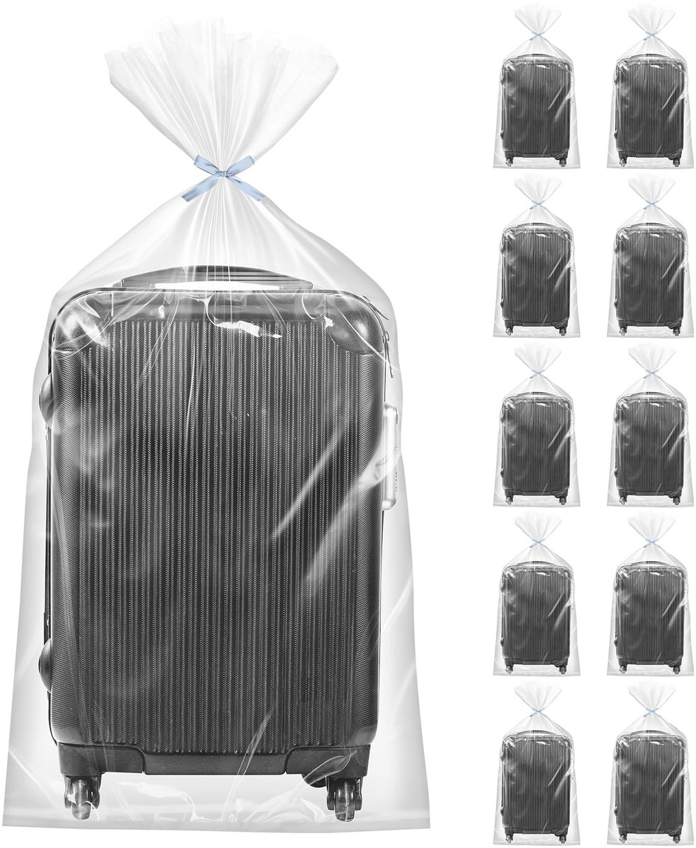 Ibenzoa® Set van 10 Transparante Grote Plastic Opbergtassen voor Diverse Voorwerpen