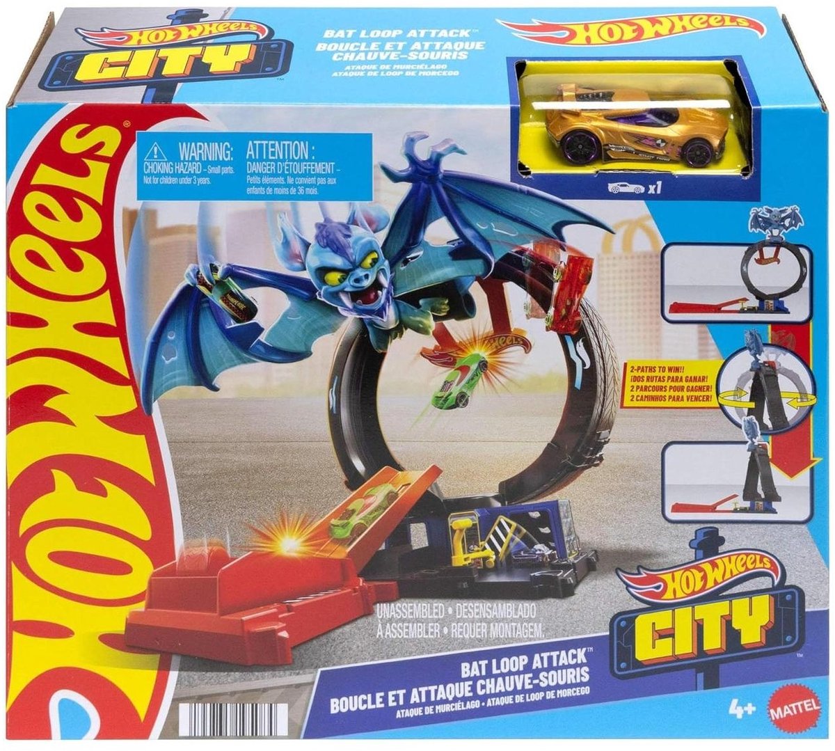 Hot Wheels city bat loop attack speelset
