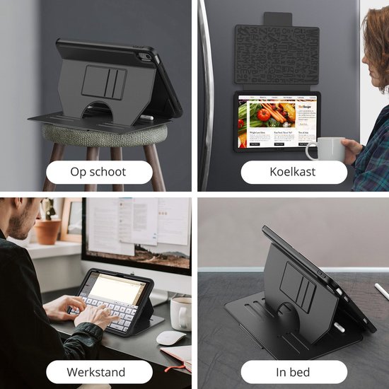 Étui magnétique Solidenz iPad 11 (A16) et iPad 10 - 10,9 pouces - Noir