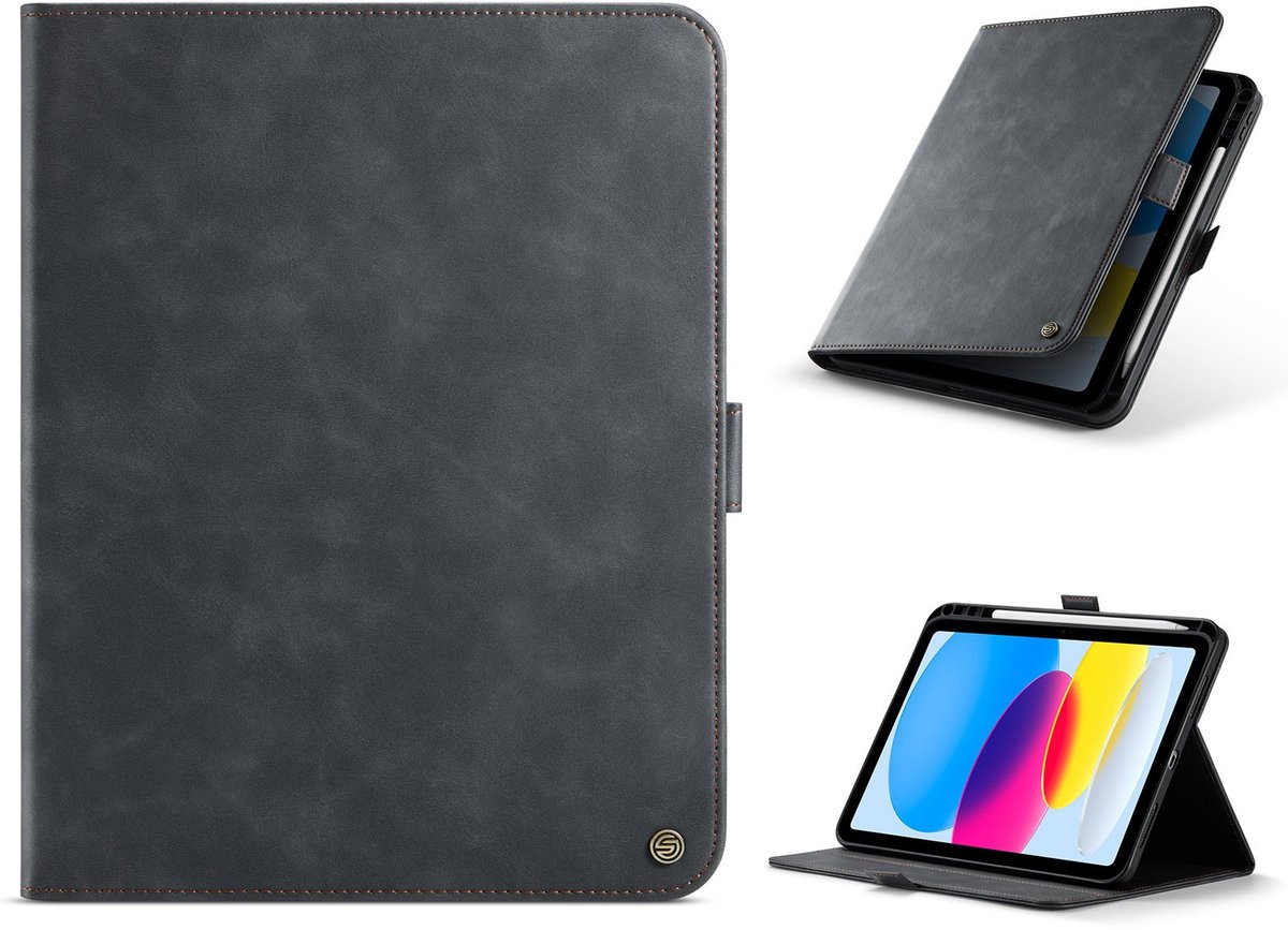 Solidenz Hoes - Geschikt voor iPad 9 / iPad 8 / iPad 7 - Urban Book - Zwart