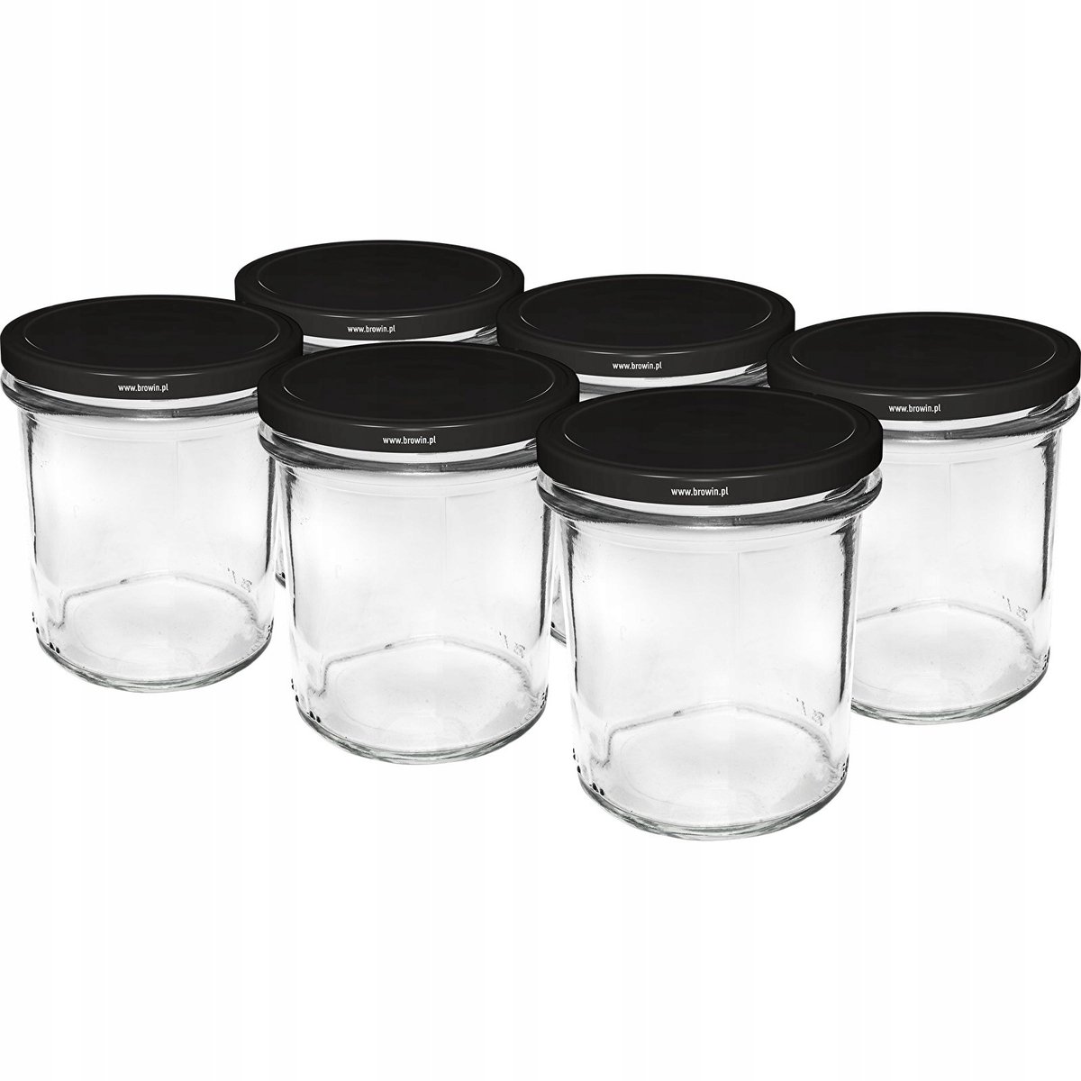 6x Glazen Potten 346ml met Twist-Off Deksel (Ø82mm) voor Jam & Conserves