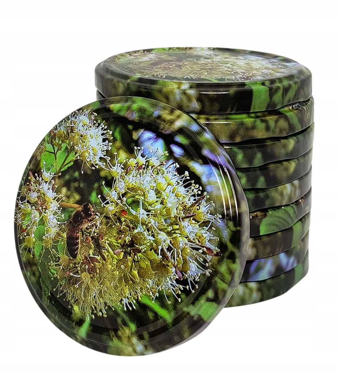 Twist-off Deksels BIJ 82mm - 10 stuks - Honing & Pindakaas