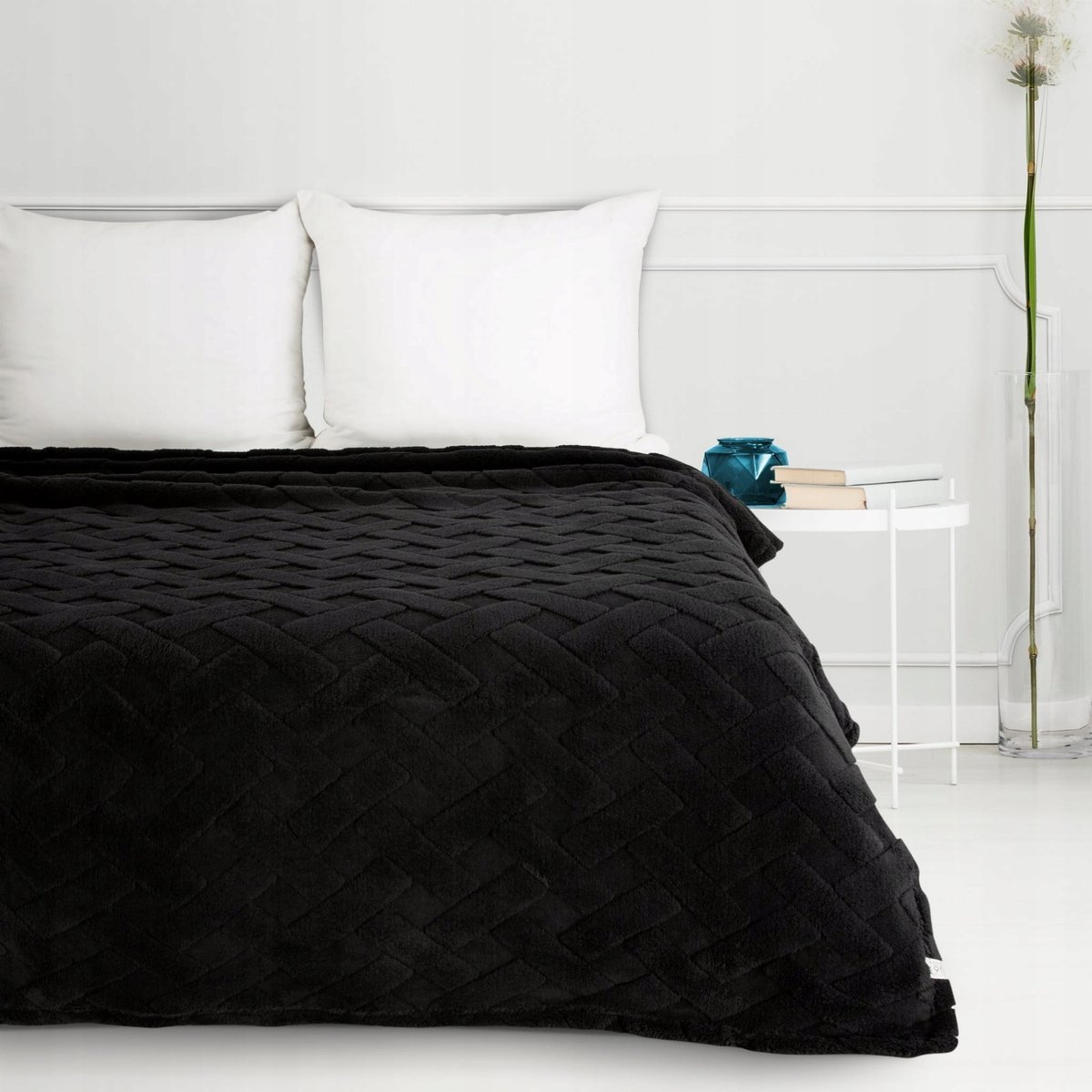 Eurofirany Zwart Dekentje/Plaid 70x160cm - Zacht & Pluizig