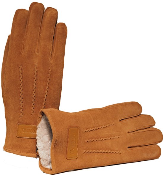Gants Femme Warmbat Chèvre Daim - Cognac - Taille L