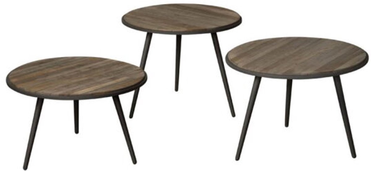 Tower Living Turi Bijzettafel set 55 cm bruin