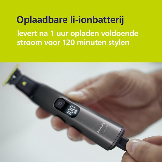Philips OneBlade Pro 360 Face + Body - Zwart - Trimmer, scheerapparaat en styler in 1 - Mannen - QP6542/15