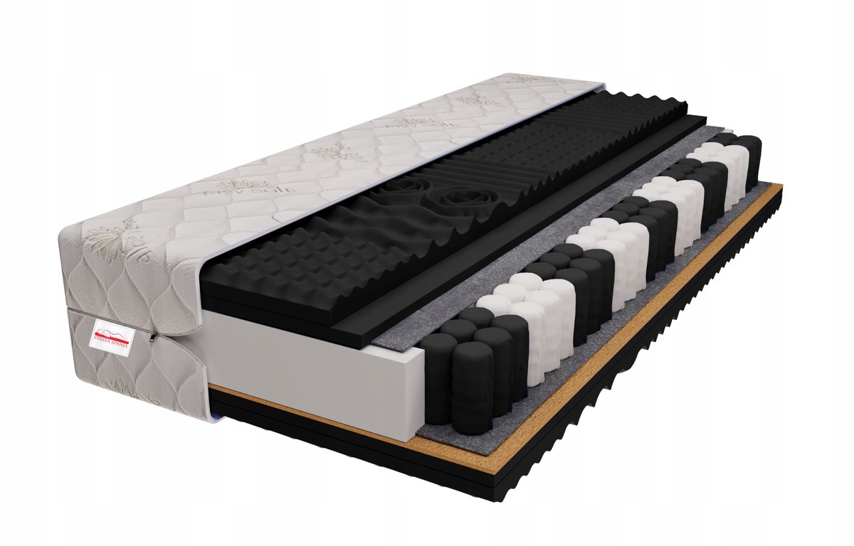 Zwart Prestige MAX 120x200cm Matras - Pocketvering, H3/H4, 26cm