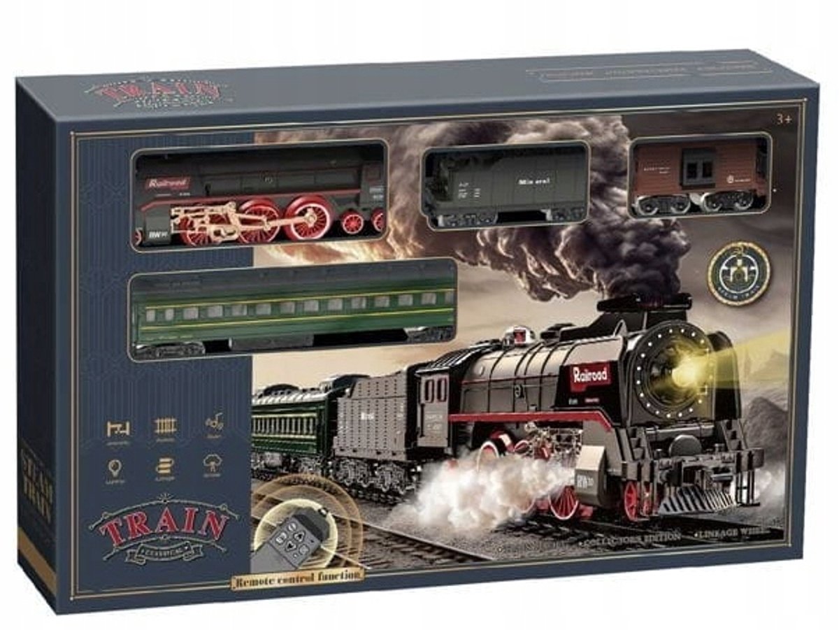 Klassieke Trein Set met Licht, Geluid en Rookfunctie
