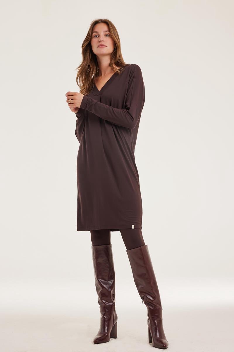 Didi Dames Loose dress Indy Chocolate brown