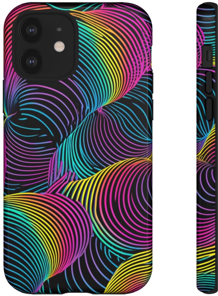Kleurrijk Psychedelisch Optisch Patroon – Telefoonhoesje Geschikt voor iPhone 12