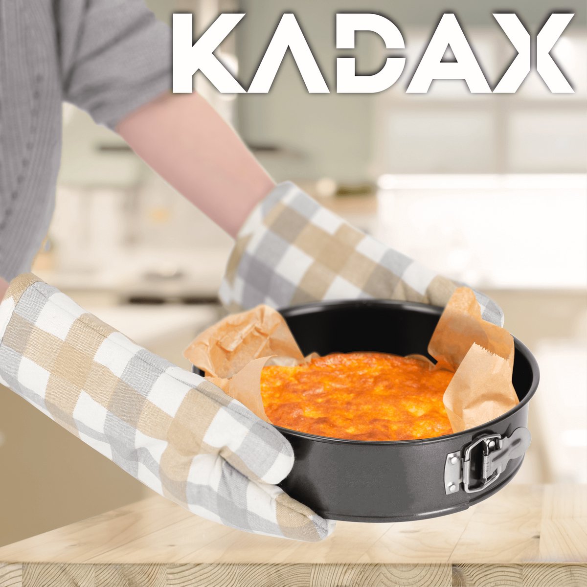 KADAX Taartvorm, Ø 21,5 cm - 30 cm, springvorm van verzinkt en antiaanbaklaag, ronde bakvorm, taartvorm met platte bodem, lekvrij (diameter 28 cm, zwart) – foto 5