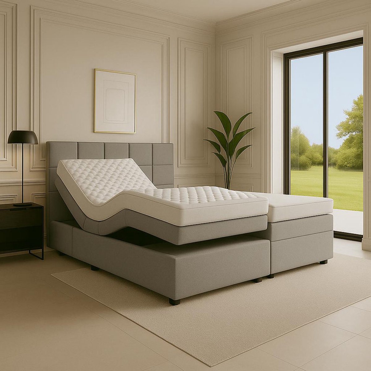 Boxspring FD Boxspring Modena Elektrisch verstelbaar 160x210 cm Antraciet