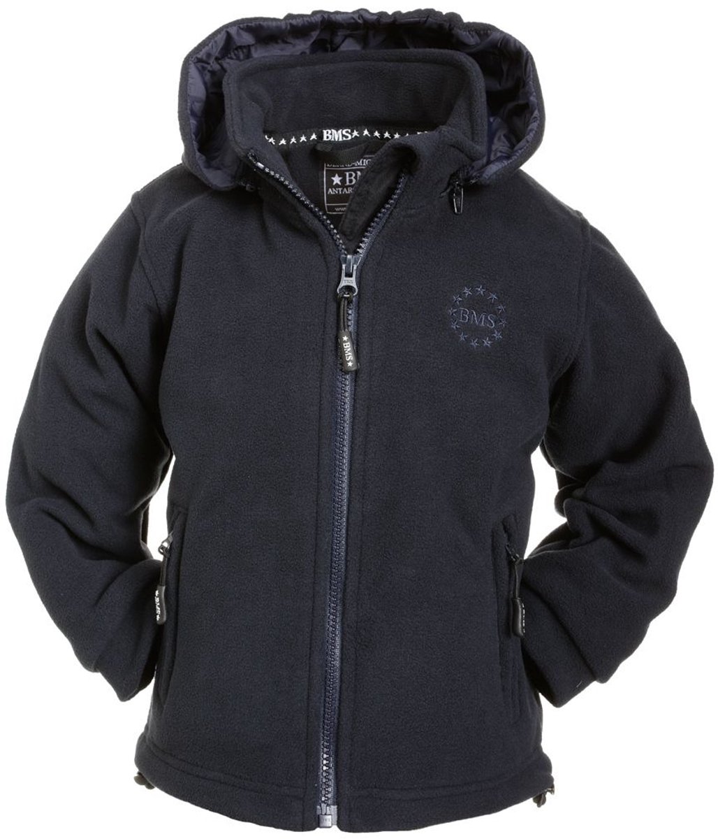 BMS Kinder Windsmoother Kids-jassen met capuchon Marine Blauw
