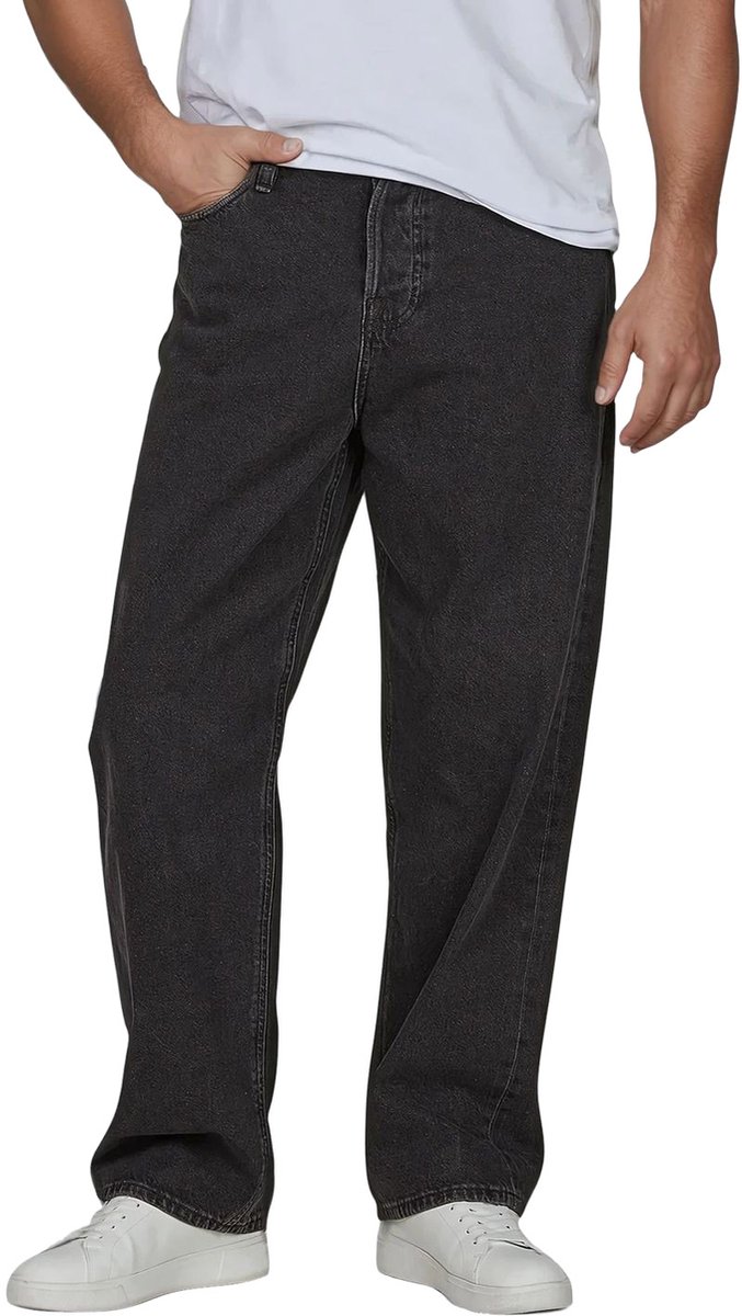 Jack & Jones Heren Jeans Broeken JJIALEX JJCOOPER baggy Fit Zwart Volwassenen Wijde Spijkerbroek