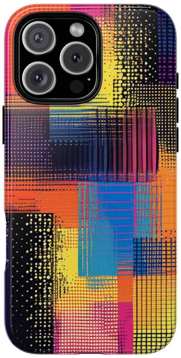 Kleurrijk Abstract Pixelpatroon – Telefoonhoesje Geschikt voor iPhone 16 Pro Max