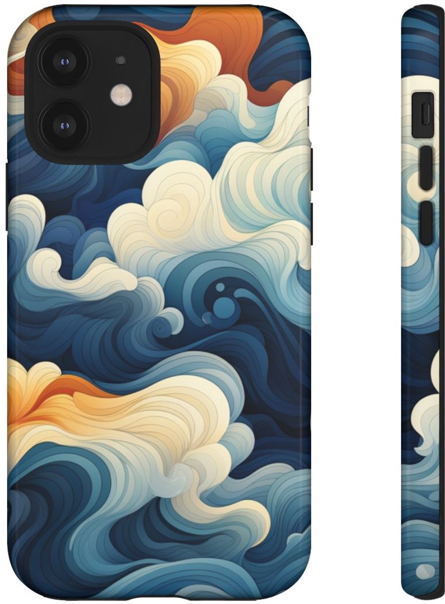 Abstracte Golvende Patronen – Telefoonhoesje Geschikt voor iPhone 12