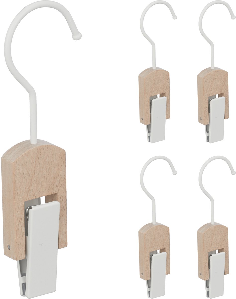 25x laarzenknijpers -ijzer - hout - laarzenklemmen - haken klem - modern - wit