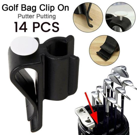 14 stuks - Golfputterklemmen - Duurzaam golfaccessoire - Geschikt voor zowel mannelijke als vrouwelijke golfers -Geschikt voor golfclubs met een diameter van 13,5-14 mm -Zwart van Merkloos — afbeelding 5