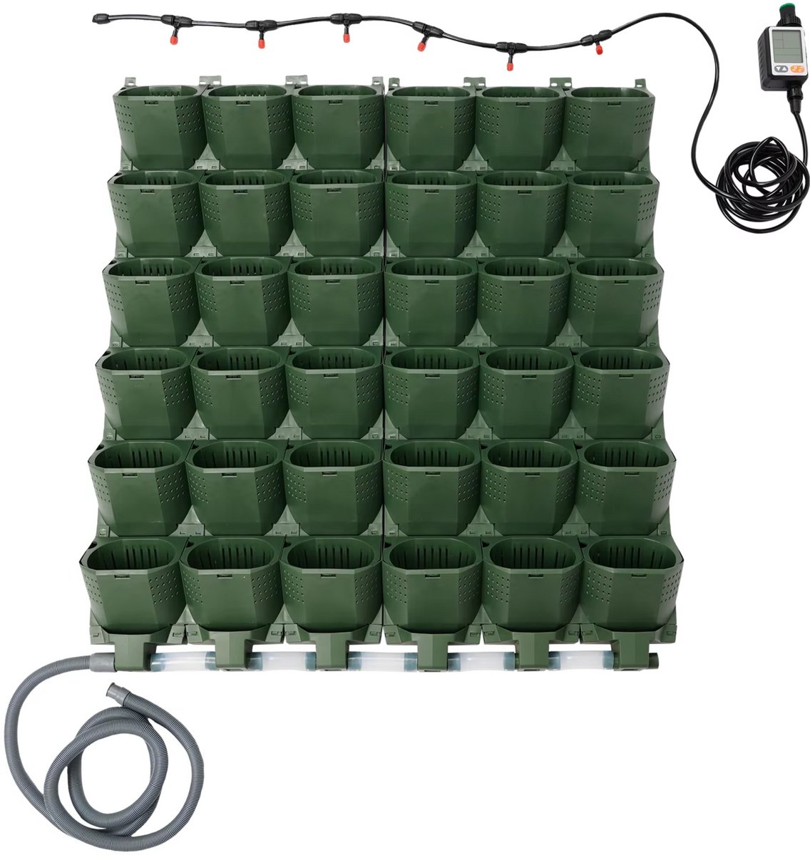 Automatische wandbloempot - zelfwaterende bloempot - Groen - Voor binnen- en buitenplanten - Besproeiingssysteem met zelfirrigatie - Muurbevestiging — cadeau in Cadeau-ideeën - foto 4