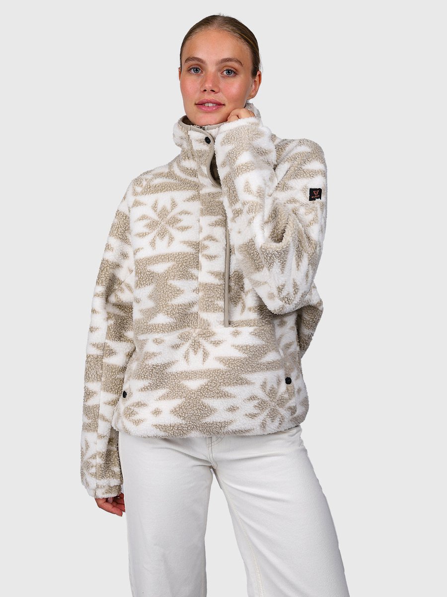 Brunotti Powchou-Print Women Fleece Polar Fungi Beige