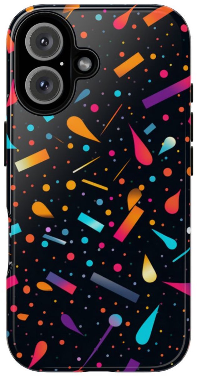 Kleurrijk Abstracte Vormenpatroon – Telefoonhoesje Geschikt voor iPhone 16