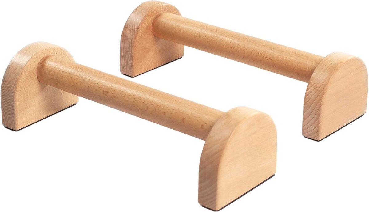 Thuys – Parallettes – Calisthenics – Dip Bars – 30 x 12 x 10cm – Bruin