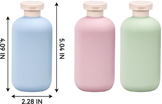 QTTVBTNA -Navulbare Reisbeker Set - Lekvrije Shampoo Flessen - Ideaal Voor Vakantie, Camping & Zakenreis van Qttvbtna — afbeelding 3