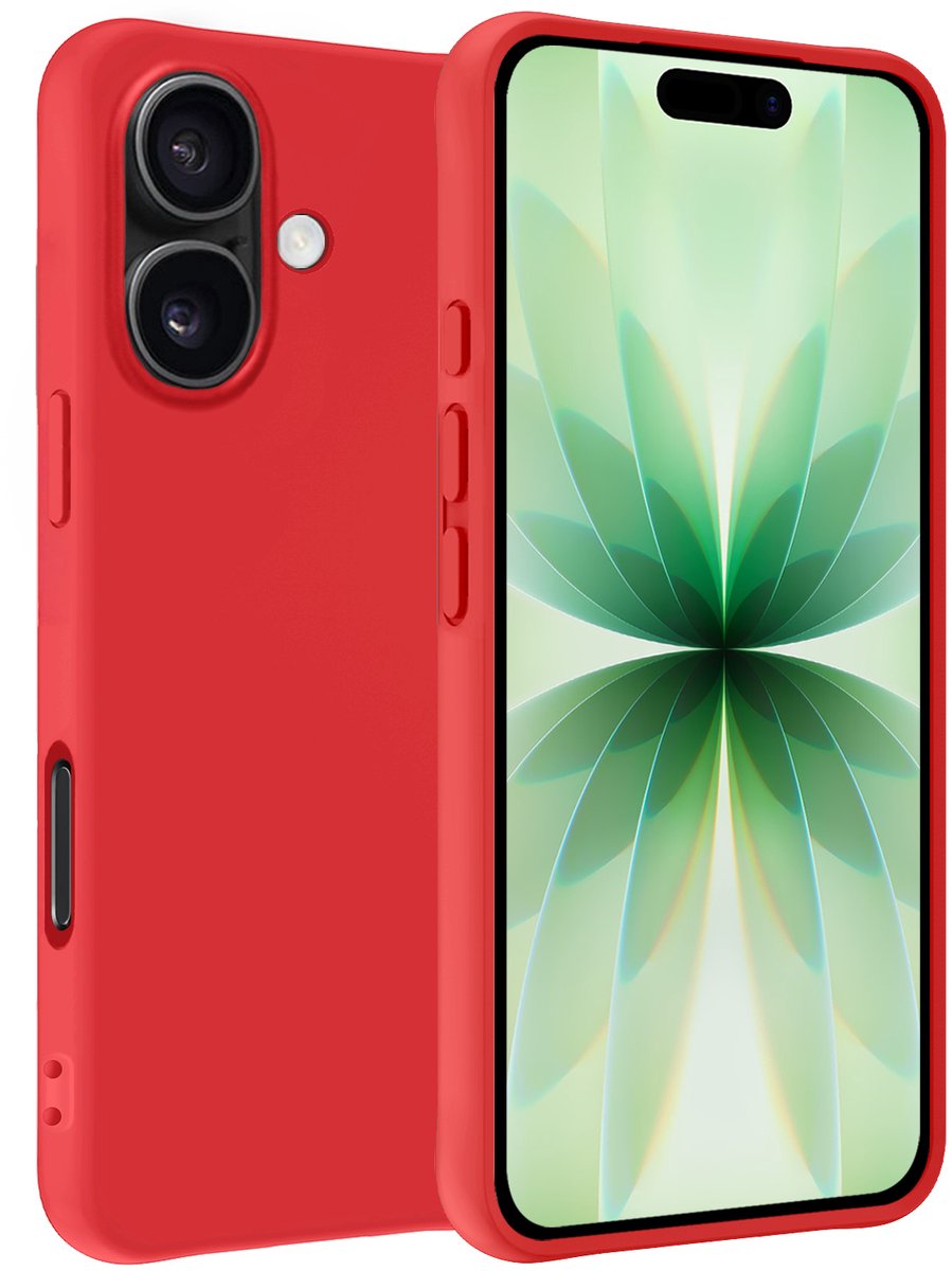 Hoesje Geschikt voor Apple iPhone 17 - Sterk & Shockproof - Hoes Cover - Siliconen Case - Rood