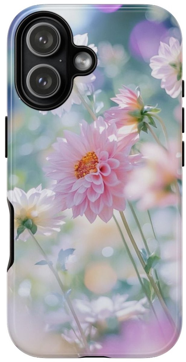 Zachte Pastel Dahlia's Bloemmotief – Telefoonhoesje Geschikt voor iPhone 17