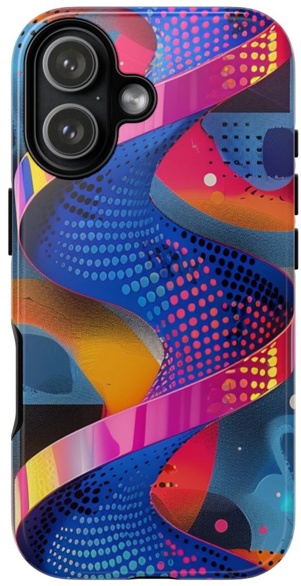 Kleurrijke Abstracte Geometrische Spiraal – Telefoonhoesje Geschikt voor iPhone 17