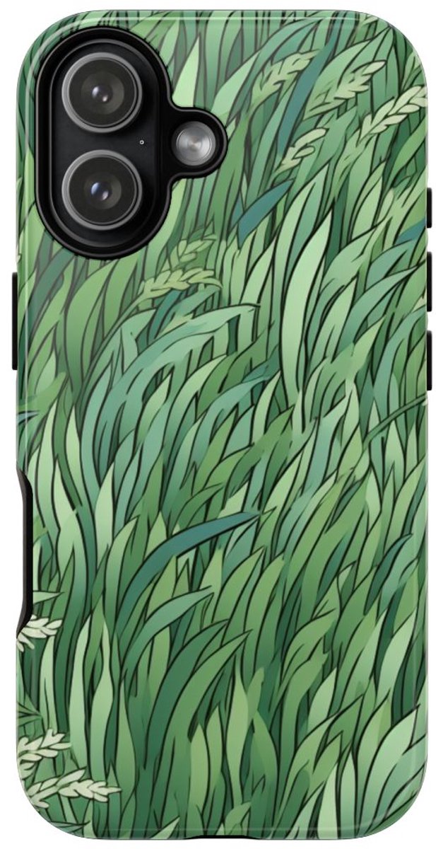 Weelderig Groen Graspatroon – Telefoonhoesje Geschikt voor iPhone 17