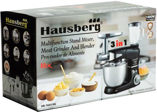 Hausberg Multifunctionele Keukenmachine HB-7605NG van Hausberg — afbeelding 4