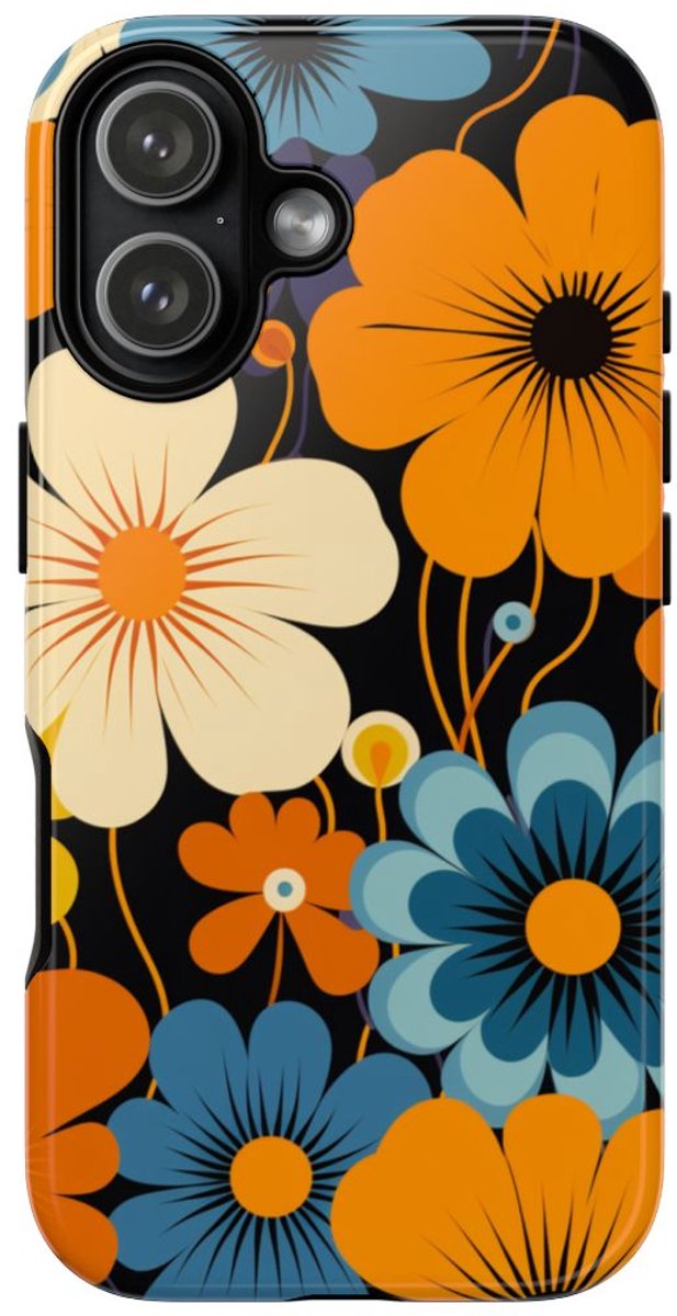 Gedurfd Retro Bloemenpatroon – Telefoonhoesje Geschikt voor iPhone 17