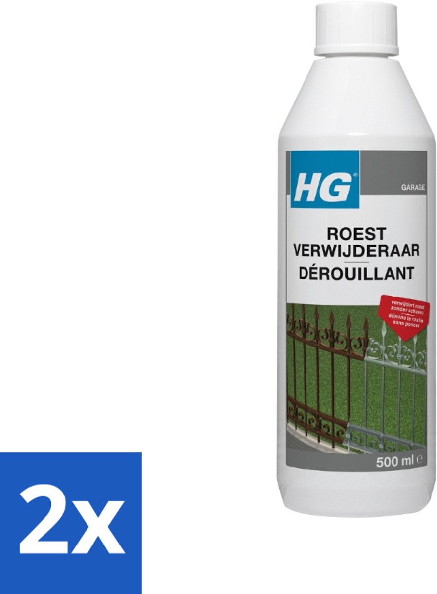 2 x HG Roestverwijderaar 500 ml - Roestverwijderaar - Roest Verwijderen - Roest Bescherming - Roestwerend - Metaal Reiniging