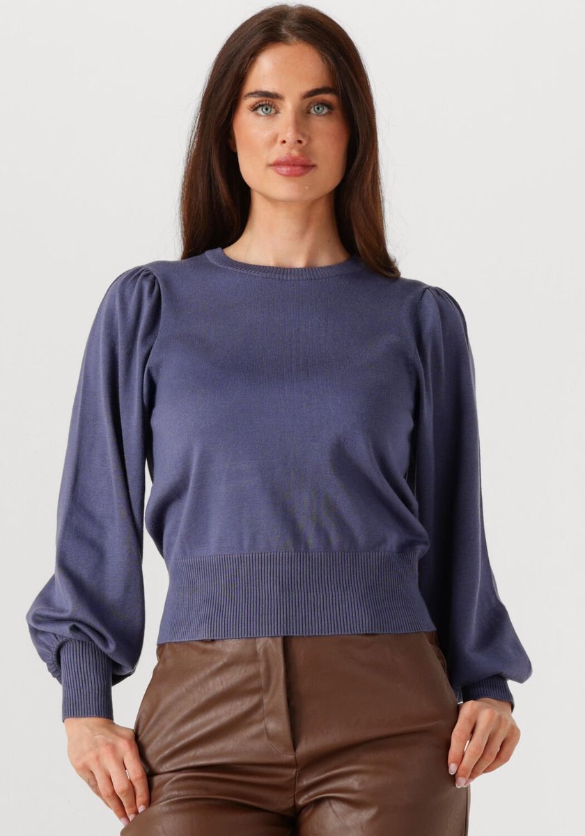 Minus Liva Long Sleeve Pullover Truien & vesten Dames - Sweater - Hoodie - Vest- Blauw - Maat XS