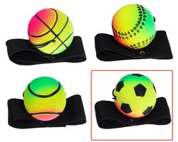 Polsretourbal - 4 stuks - Bal Aan Touw - Reflex Bal - Rubber - Polsbal - Springbal Met Koord - Pols Returnbal Op Elastisch Touw - Bounce Back Ballen - Voor Hand- Oogcoördinatie Training - Voor Sport En Spel - Diameter 6 Cm