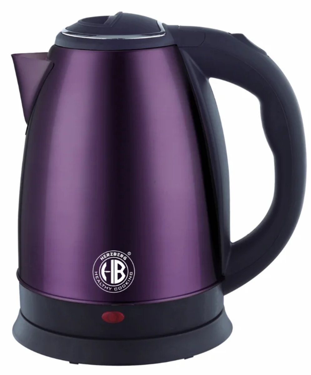 Swissbex HG-5011PUR: 1,8L 1500W roestvrijstalen waterkoker - Paars