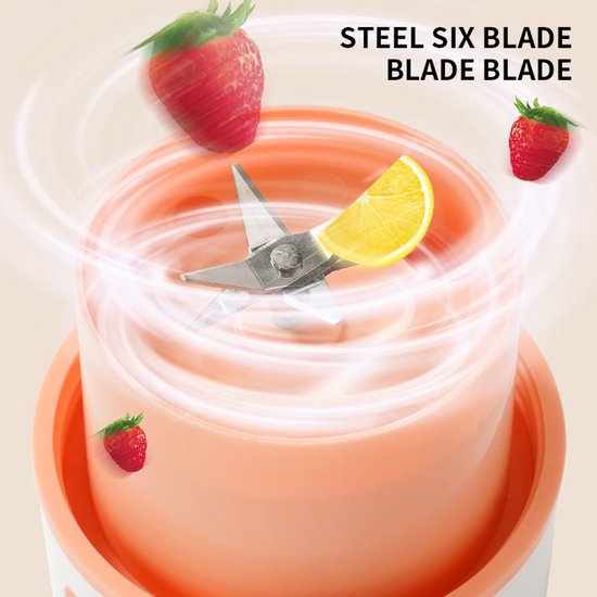 blender, draagbare blender, blenderfles, blender, drankblender - oranje — afbeelding 4
