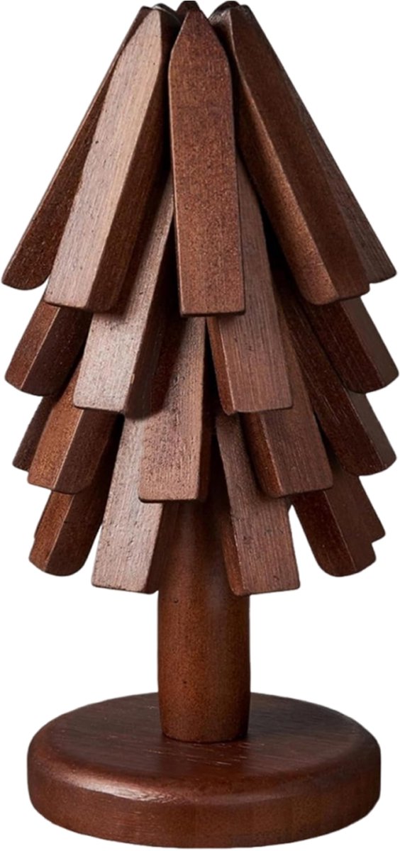longziming Onderzetters Hout 4 Stuks – Hittebestendig – Boom Motief – Voor Pannen, Ovenschaal, Theepot – Keuken Decoratie & Housewarming Cadeau