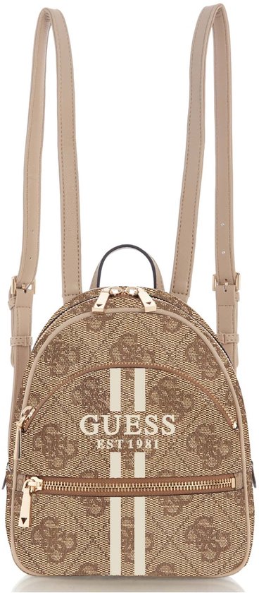 GUESS sac à dos de loisirs Manhatten II Backpack Latte Logo marron clair