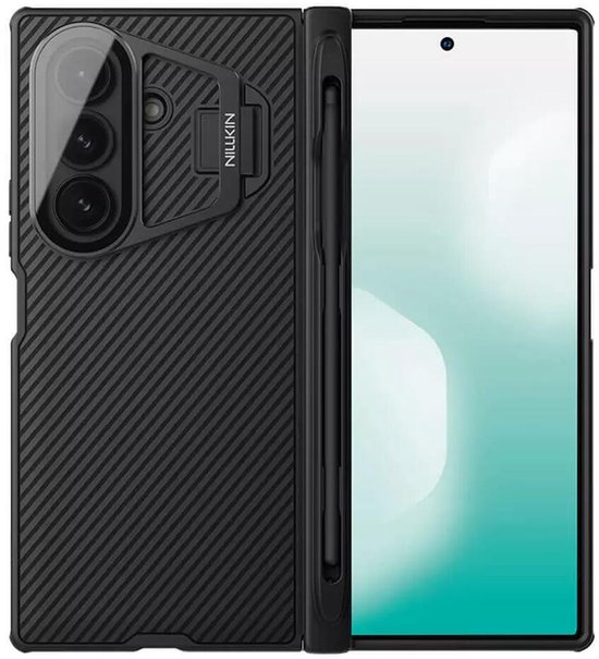 Nillkin CamShield Prop Magnetic - Coque compatible avec Samsung Galaxy Z Fold 7 - Compatible MagSafe et Qi2 - Protection arrière pour appareil photo S -Pen - Zwart
