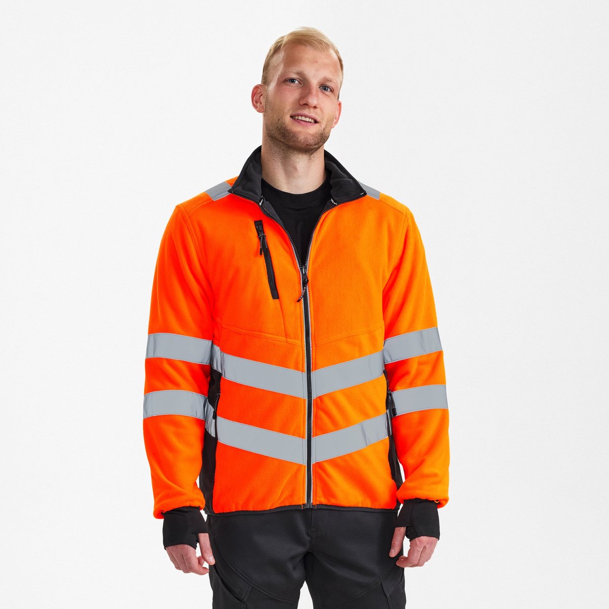 Engel Safety fleece jack 1192-236 Hi-vis Antraciet