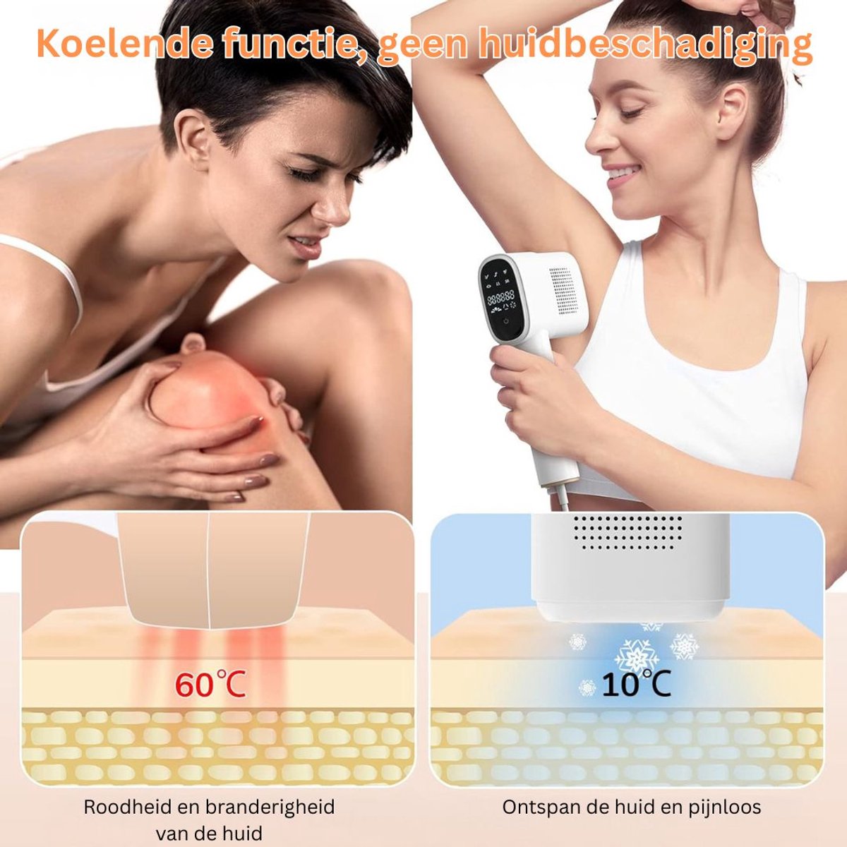 MKSS® Laser Ontharingsapparaat - IPL Ontharing - Mannen & Vrouwen - Wit thumbnail 3